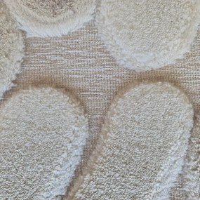 Főnix 3D Szőnyeg Dombornyomott Virágmintás Bézs