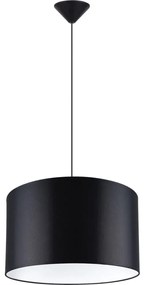 Sollux SL.1406 - Csillár zsinóron NOVA 1xE27/15W/230V átm. 40 cm fekete