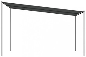 antracitszürke szövet és acél pavilon 4 x 4 m 180 g/m²