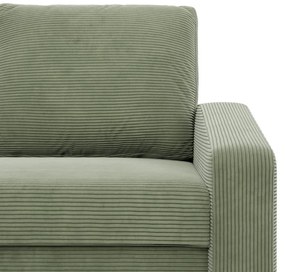 Zeus kanapéágy, kordbársony, hab töltet, döntött kartámasz, zöld