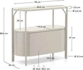 Fehér mosdó alatti szekrény 90x81 cm Arely – Kave Home