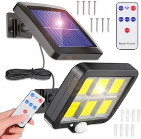 120LED Cob Napelemes Lámpa Mozgásérzékelővel Távirányító