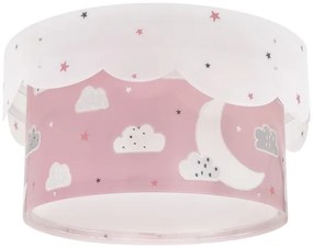 Dalber 61236S - Gyermek mennyezeti lámpa MOON 2xE27/60W/230V rózsaszín