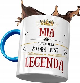 Kék Bögre Mia Feleség Barátnő Ajándék Nyomtatott Fotóval