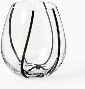 Westwing Kira üveg váza 17 x 18 cm átlátszó fekete dekoráció