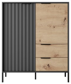 Komód Rastafa 2D2S (artisan tölgy + fekete). 1071378