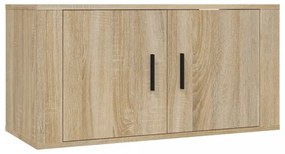 3 db sonoma tölgy színű fali TV-szekrény 80 x 34,5 x 40 cm