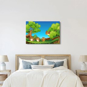 Kép - vidám baglyok (90x60 cm)