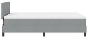 Box Spring Ágy matraccal világosszürke 120x190 cm szövet