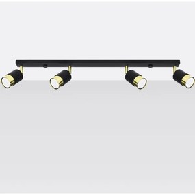 Sollux SL.1072 - Spotlámpa NERO 4xGU10/40W/230V fekete/arany