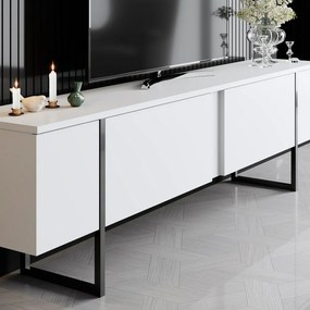 Luxe White and Black TV-asztal