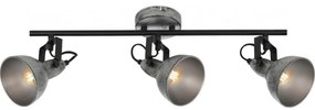 Briloner 2049-034 - Spotlámpa RETRO 3xE14/40W/230V szürke