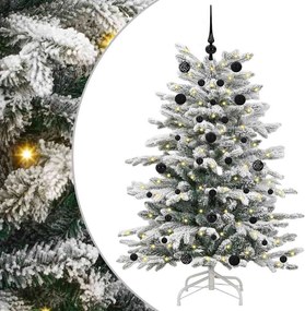 vidaXL Műanyag Hajtogatós Karácsonyfa Fehér 150 cm PE és PVC