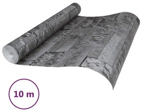 fekete kőhatású nem szőtt 3D tapéta 10 x 0,53 m