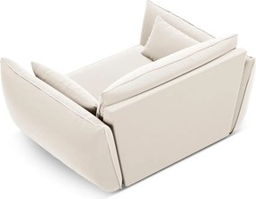 Bézs bársony fotel Vanda – Mazzini Sofas