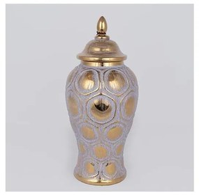 Eurolamp Kerámia tégely 35x18,5 cm arany/szürke 752-20349