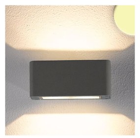 2 irányban világító LED fali lámpa antracit színben – 4×3W CREE melegfehér LED