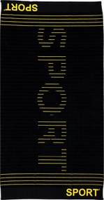 SPORT Strandtörölköző fekete 165x90cm