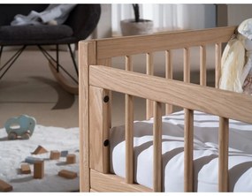 Natúr színű tölgyfa babaágy 70x140 cm Forrest – Vipack