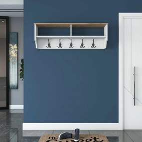 Polo White and Walnut fali akasztó