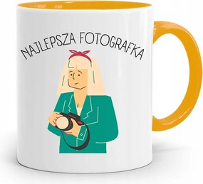 Sárga Fotós Bögre Legjobb Fotós Ajándék fényképes nyomtatással