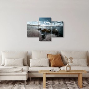 Kép - Fa csónak a tón (90x60 cm)