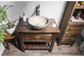 Sapho - FORMIGO pulton elhelyezhető mosdó, Ø 39 cm, beton/homokszínű