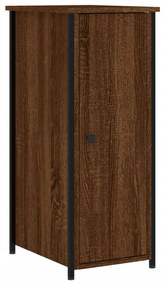 2 db barna tölgy színű szerelt fa éjjeliszekrény 32x42x80 cm