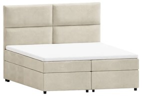 Bézs ágyneműtartós boxspring ágy 140x200 cm Rico – Ropez