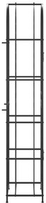 Fekete kovácsoltvas bortartó 73 palackhoz 45 x 36 x 200 cm0