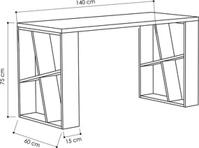 Honey White and Anthracite íróasztal