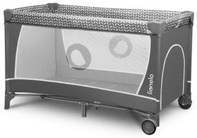 Lionelo - FLOWER utazóágy, szürke, skandináv stílus