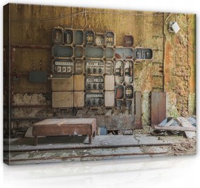 Vászonkép 100x75 Elhanyagolt ipari romok megsemmisült elfeledett csend