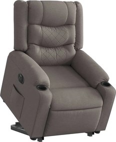 vidaXL elektromos felállást segítő tópszínű szövet dönthető fotel