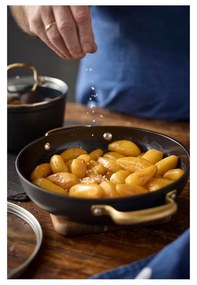 Indukciós tűzhelyhez alkalmas alumínium edény fedővel, tapadásmentes felülettel 2,6 l – Holm