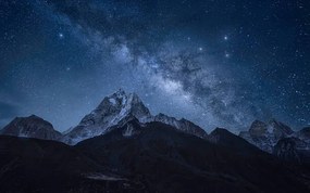 Művészeti fotózás Milky way over Ama Dablam, Sagarmatha NP, Nepal, Weerakarn Satitniramai, (40 x 24.6 cm)