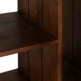 Barna mangófa könyvespolc 60x190x30 cm Sagara – Ixia