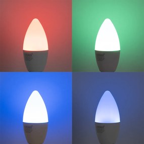 E14 Dimmelhető LED Izzó C37 Opál 4.9W 470lm 2700-6500K