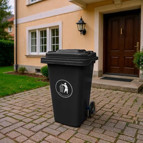 Hulladéktároló 120L fekete