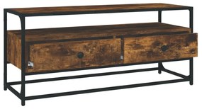 füstös tölgy színű szerelt fa TV-szekrény 100 x 35 x 45 cm