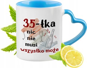 Születésnap 35 35-es 35-ös Kék Bögre Szív Alakú Füllel Ajándék