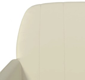 krémszínű műbőr pad 107 x 80 x 81 cm