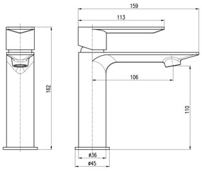 RAV Slezák NL126.0ZRK - Mosdócsaptelep NIL 16,2 cm szálcsiszolt rózsaarany