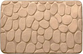 Fürdőszobaszőnyeg Stone Bézs Nagy 50x80cm Nedvszívó Csúszásgátló Puha