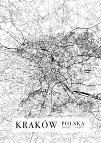 Krakkó Várostérkép poszter A3 29,7x42 cm