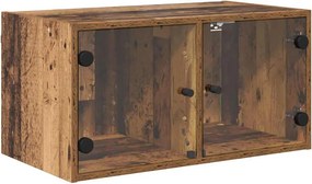 vidaXL Fali Szekrények 2 pcs Öreg fa 68 x 37 x 35 cm Faanyag