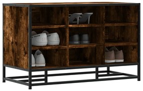 cipőpad füstölt tölgy 84x40x53,5 cm fából és fémből készült