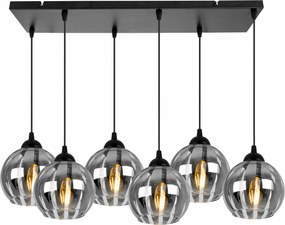 Art-Deco függőlámpa sötétített lámpabúrával, hatalmas asztal fölé Eliza E27