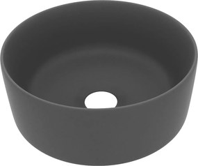 vidaXL kerek matt sötétszürke kerámia luxus mosdókagyló 40 x 15 cm