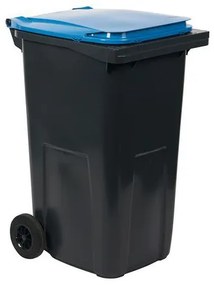 Műanyag kültéri konténer szelektív hulladékgyűjtésre, űrtartalom 240 l, szürke/kék